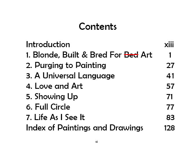 table of contents